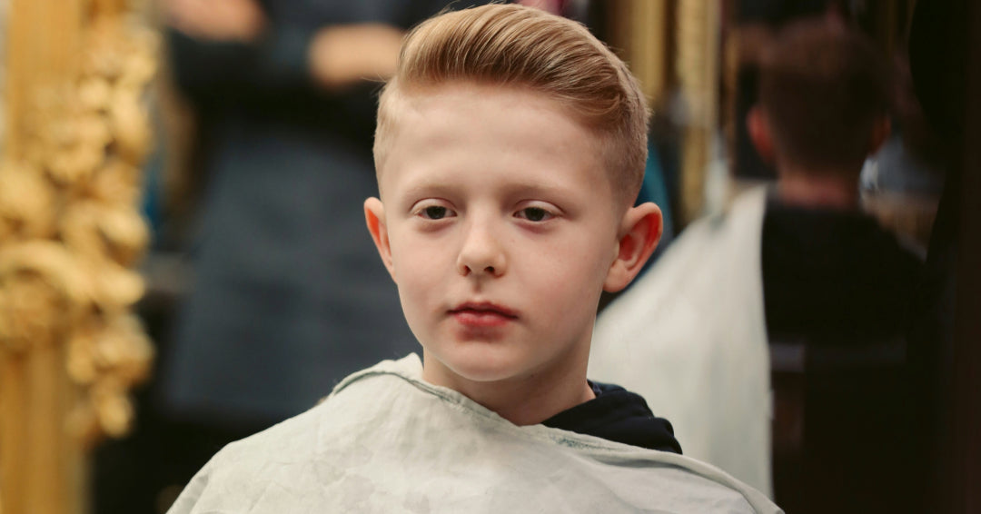 boy getting haircut