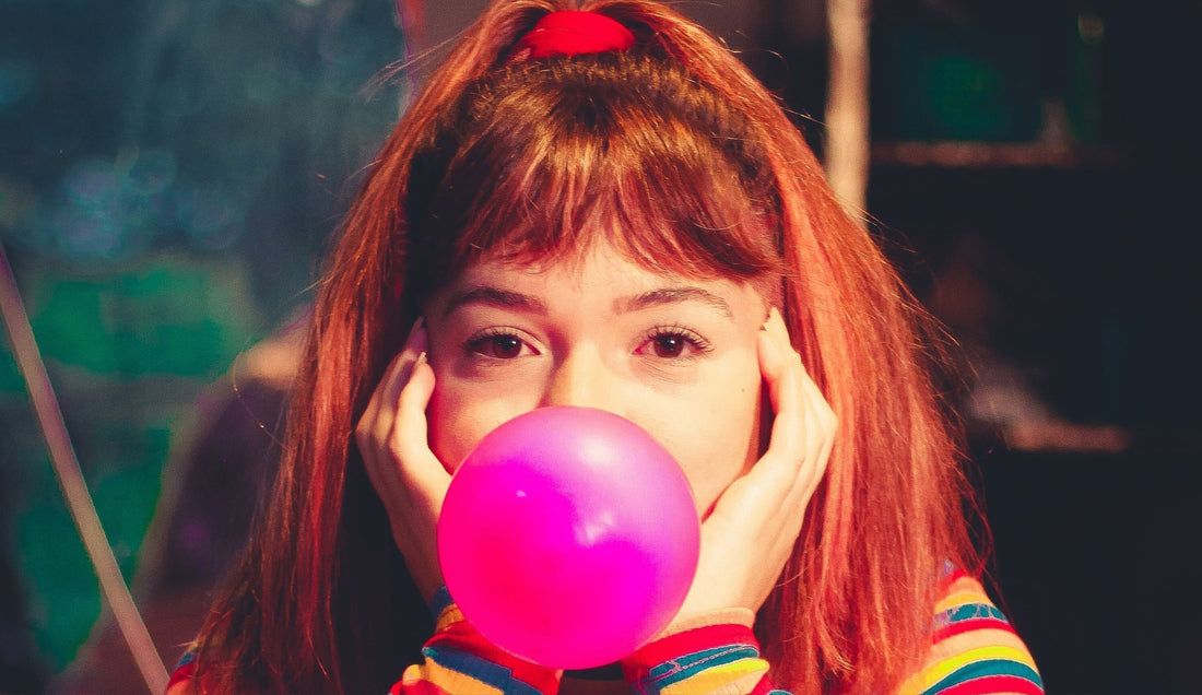 blowing bubblegum