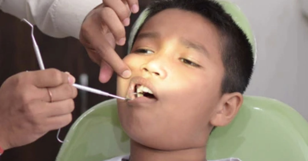 boy at dentist