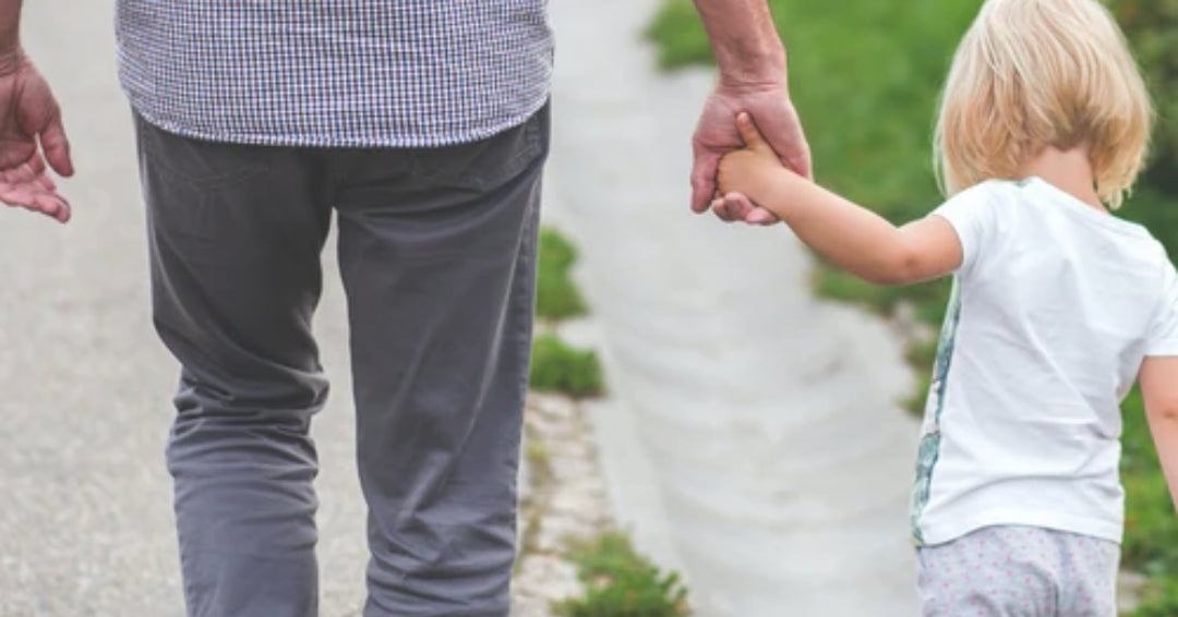 little girl and grandfather