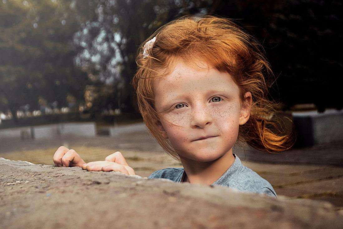 child with red hair