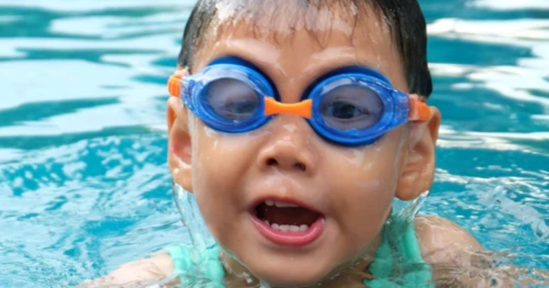 child swimming