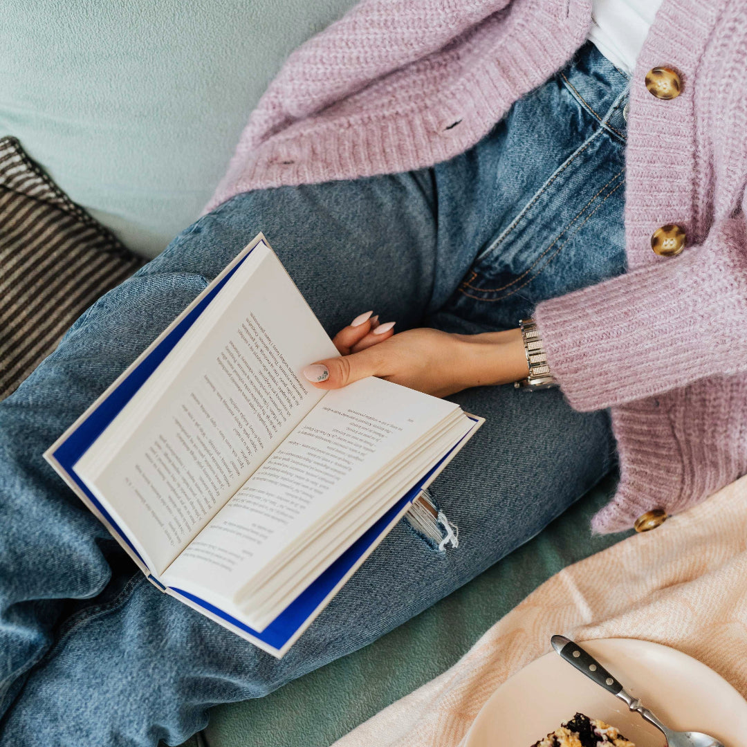 mom reading book